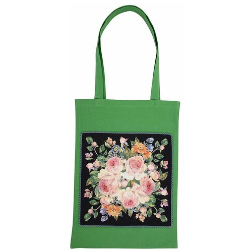 фото Сумка винтаж, 30*40см, зелёный, 100% хлопок, твил ksg-850-728-5 santalino