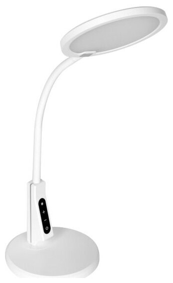 Настольная лампа Camelion LED KD-836 C01 белый,7Вт,230В,450лм, сенс. рег. ярк и цвет. темп, USB-5В,1А )