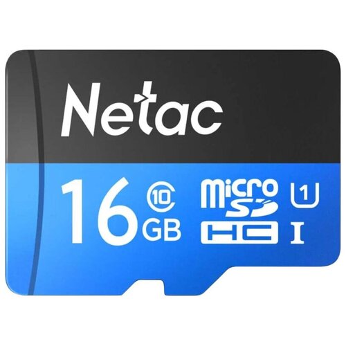 Карта памяти MicroSD 16GB Netac P500 Standard Class 10 UHS-I (90 Mb/s) + SD адаптер 128gb карта памяти microsd netac p500 eco class 10 uhs i sd адаптер nt02p500eco 128g r