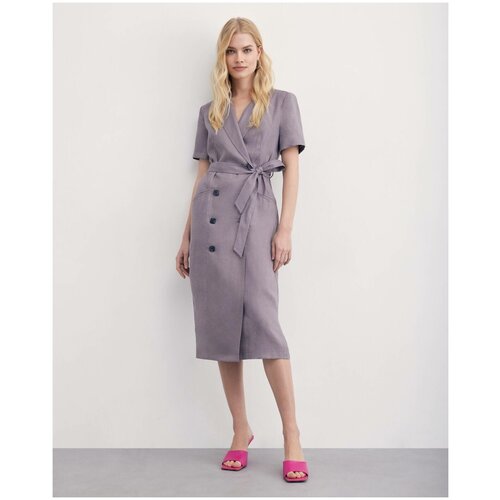 фото Двубортное льняное платье (xs) i am studio