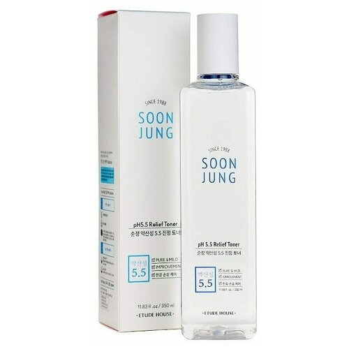 ETUDE HOUSE Тонер для чувствительной кожи, слабокислотный Soon Jung PH 5.5 Relief Toner, 350мл