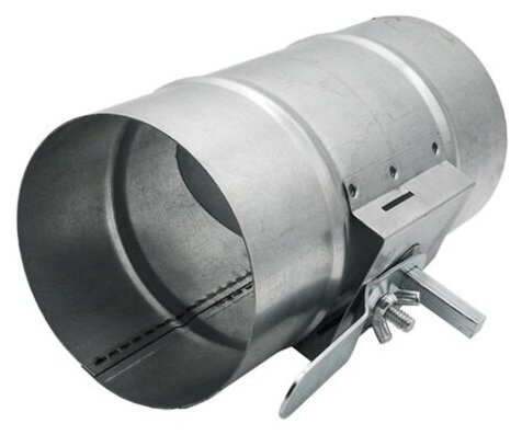 Дроссель-клапан для круглых воздуховодов d80 мм оцинкованный Левша