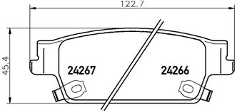 Дисковые тормозные колодки задние Mintex MDB2378 для Cadillac SRX, Cadillac STS (4 шт.)