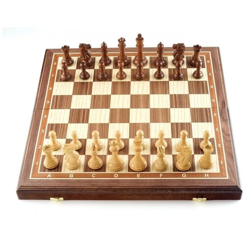 Шахматы подарочные из дерева Эндшпиль большие с доской из ореха 50 на 50 см шахматы турнирные стаунтон с утяжелением на доске 47 на 47 см