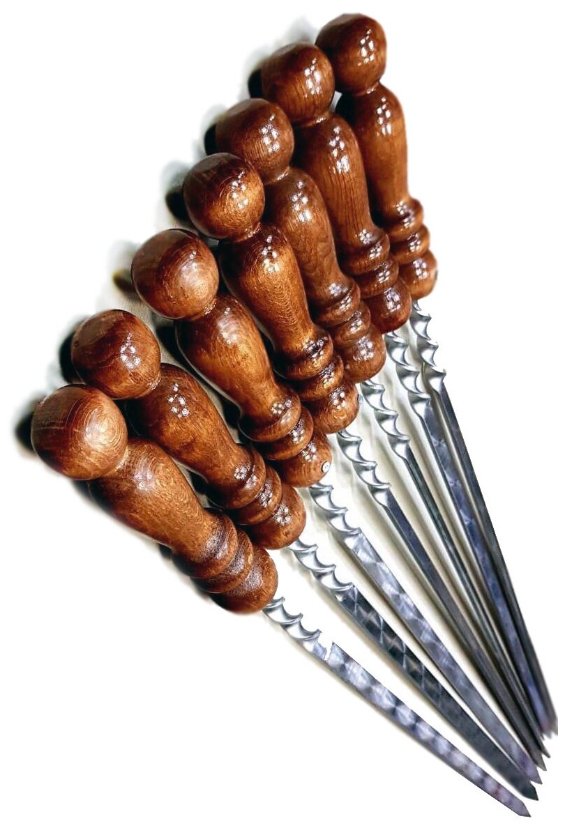 Набор шампуров с деревянной ручкой 45 см (8 шампуров) - фотография № 4