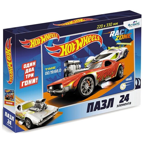 hot wheels настольная игра безумные гонки арт 06510 Origami. Hot Wheels. Пазл. 24 эл. Территория гонки арт.06852