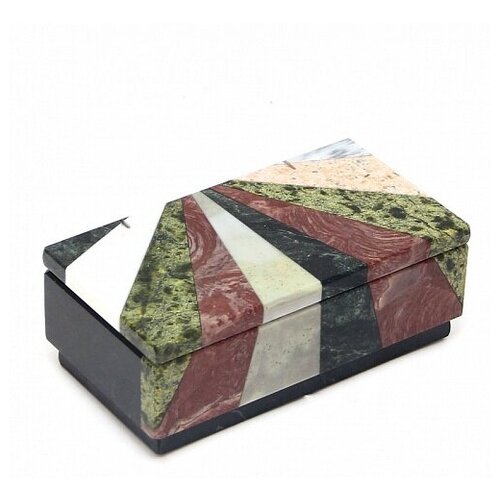 Шкатулка мозаичная из уральского камня 
