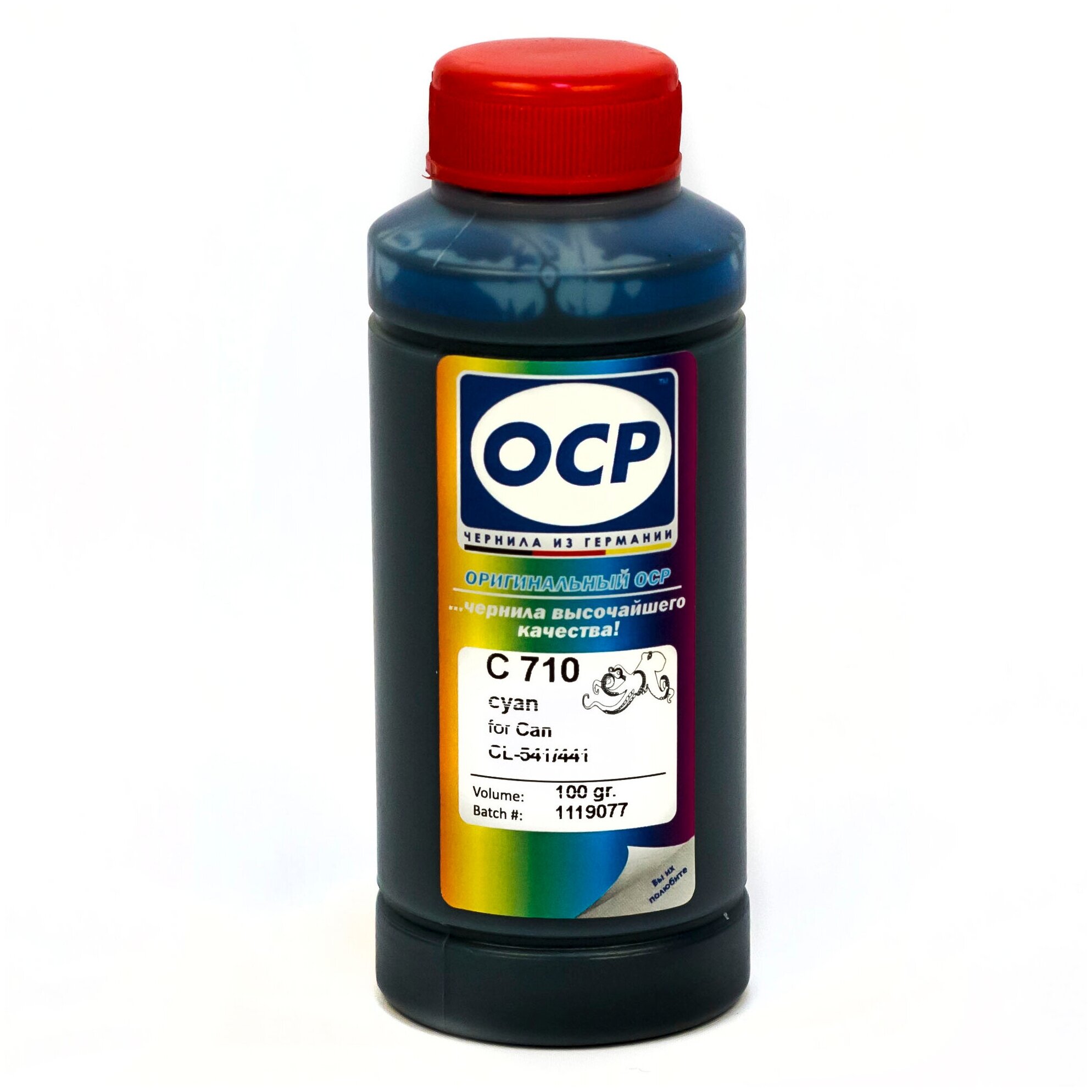 Чернила OCP C710 голубые водорастворимые для картриджей Canon CL-441 и CL-441XL 100мл.