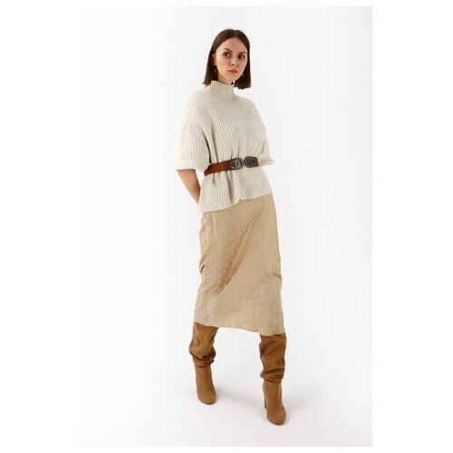 фото Ремень женский ширина 3 8 см резинка пряжка серебро цвет коричневый нет бренда