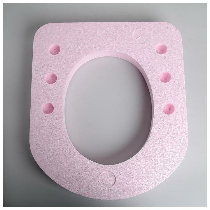 Сиденье для уличного туалета, 44 × 38 см, пенопласт, розовое - фотография № 3