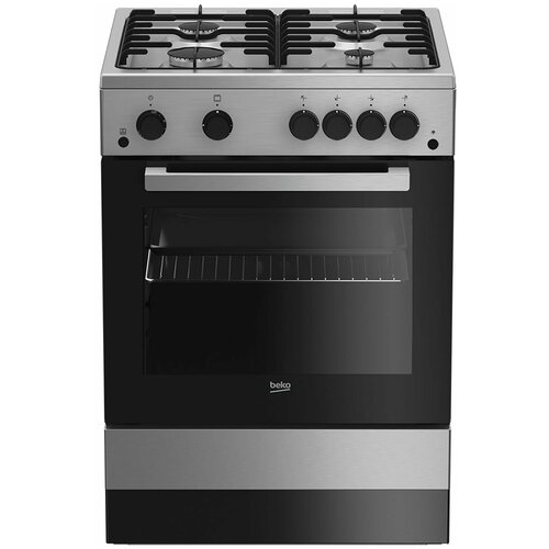 Газовая плита Beko FSGT62110DXO газовая духовка сталь нержавеющая сталь и черный 5290700₽