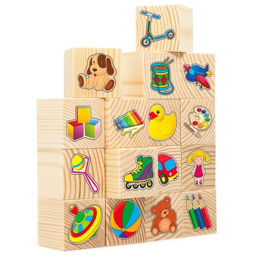 Набор кубиков «Игрушки» 16 шт. набор кубиков игрушки 16 шт