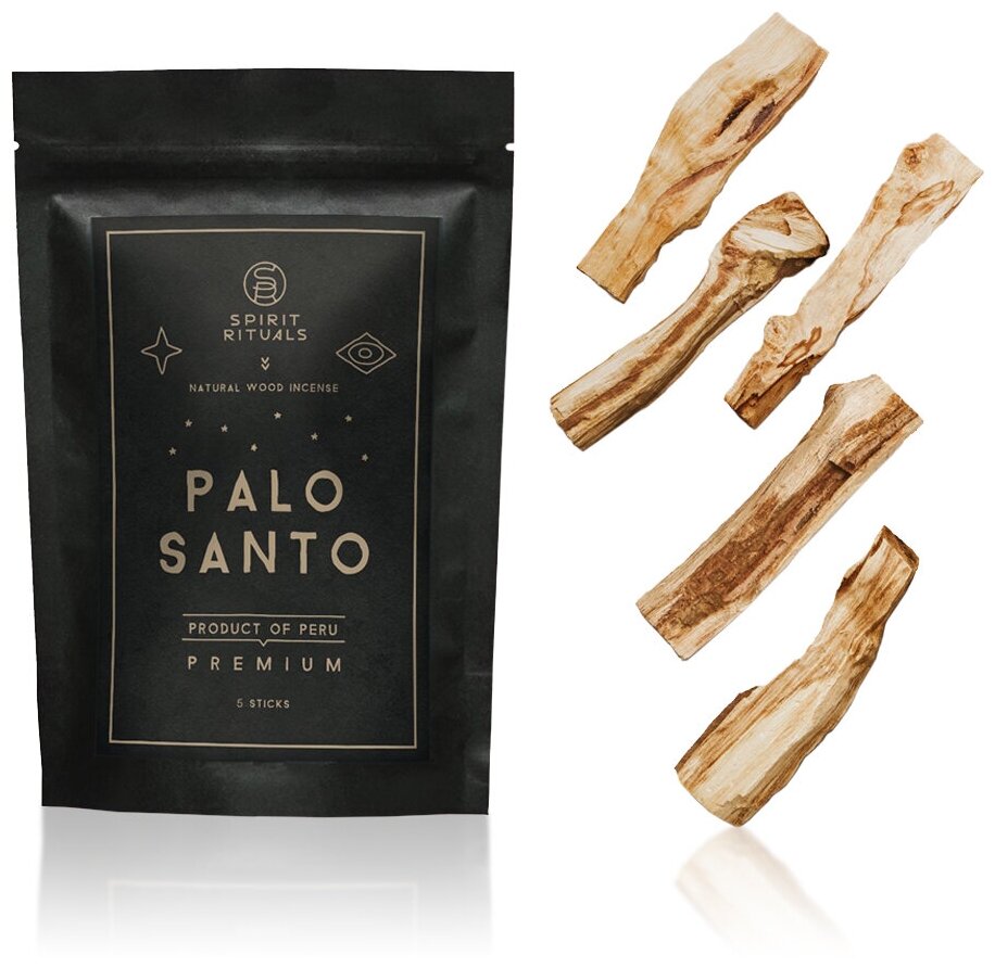 PALO SANTO PREMIUM 5 палочек Набор пало санто для окуривания, Spirit Rituals