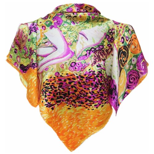 фото Платок crystel eden,85х85 см, оранжевый