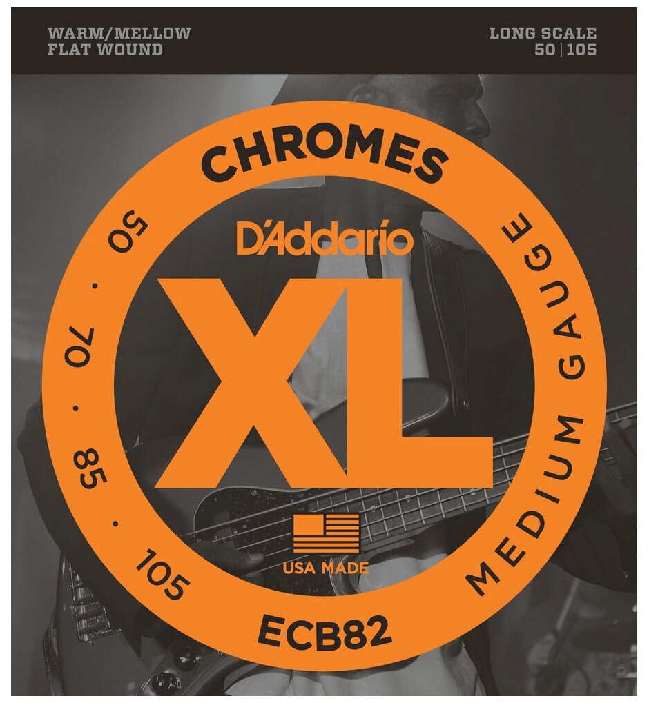 D'ADDARIO ECB82 Medium 50-105-струны для 4-струнной бас-гитары