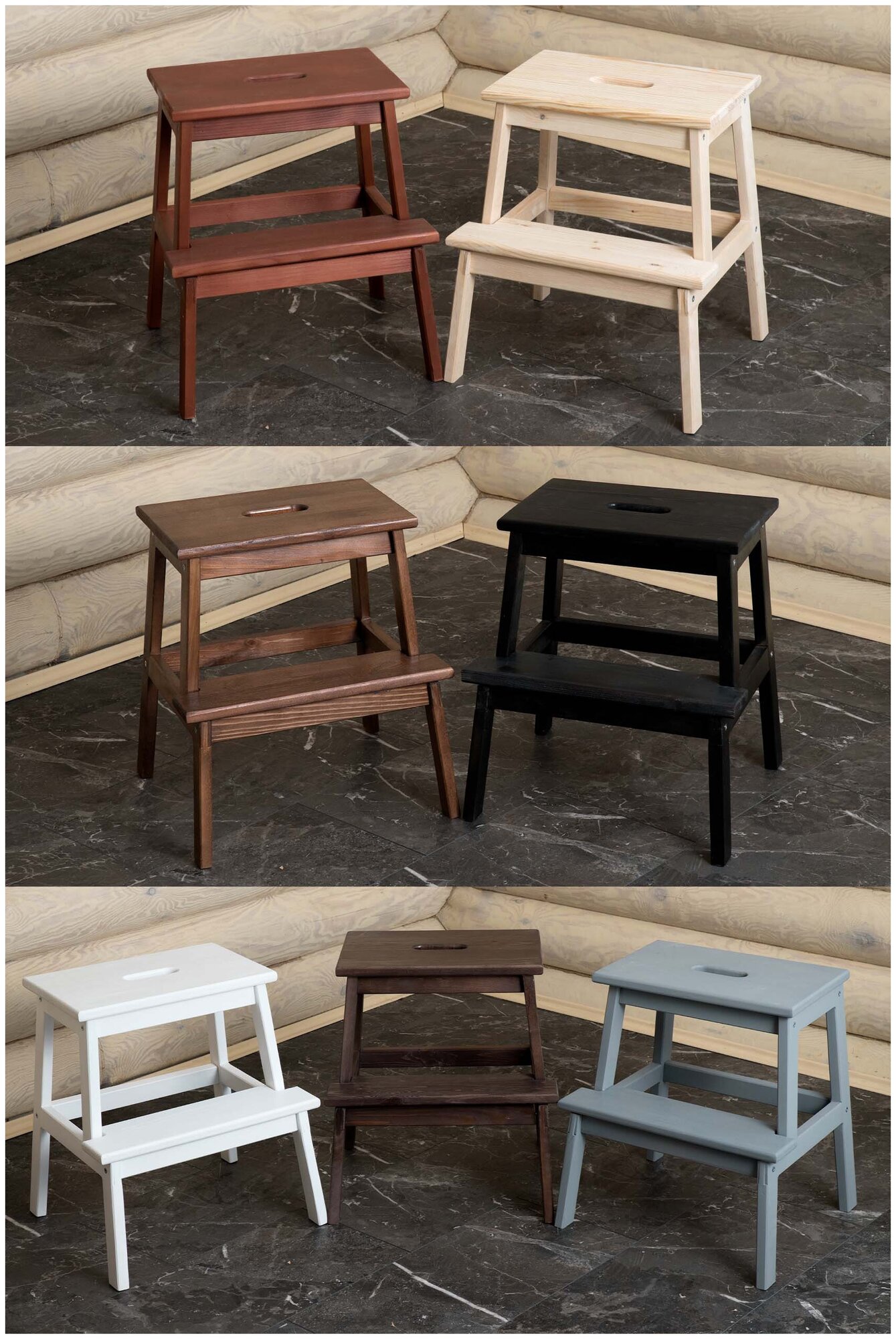 Табурет стремянка Prosto Home деревянный стул подставка для ног лесенка на кухню 39,5х42х50, цвет венге - фотография № 9