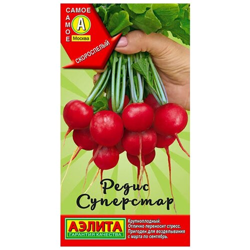 Семена. Редис Суперстар (вес: 2 г) семена редис суперстар 2 0г agroelita satimex 2 упаковки