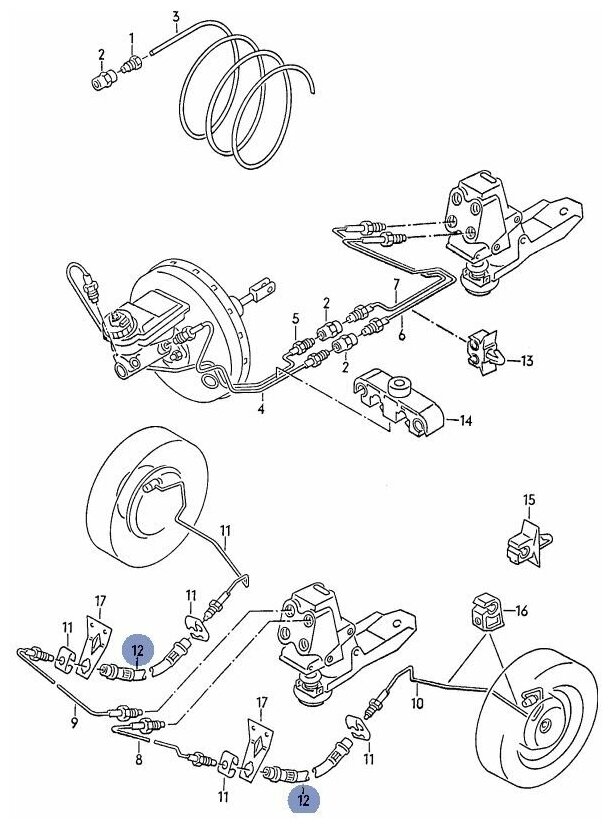 BREMBO T85016 (01178 / 0735001 / 08519) шланг тормозной [194mm]