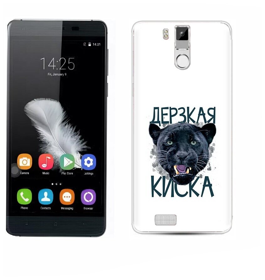 Чехол задняя-панель-накладка-бампер MyPads дерзкая киска для OUKITEL K6000 Pro противоударный