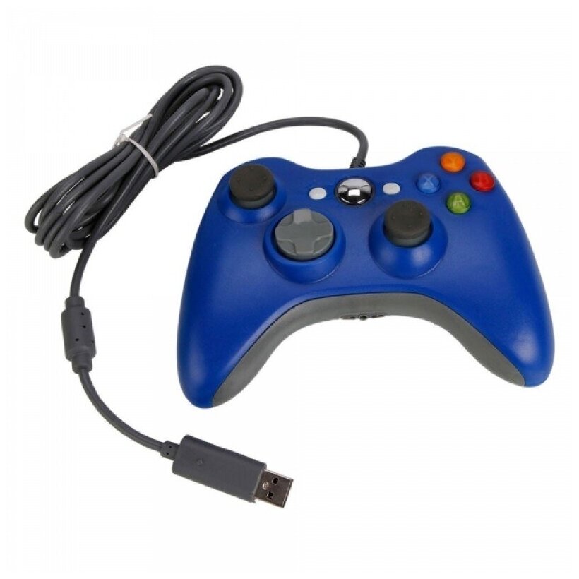 Проводной геймпад для Xbox 360 (Blue)