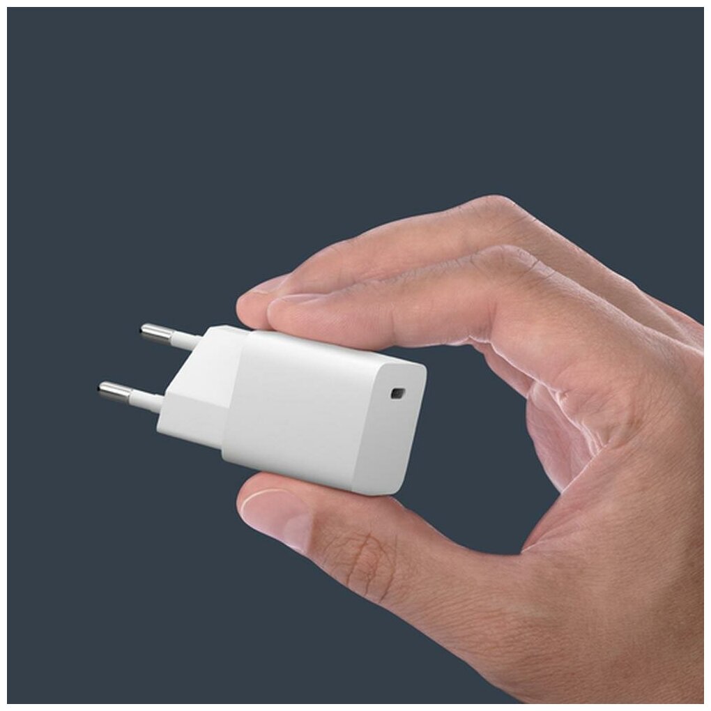 Сетевое зарядное устройство Deppa New USB-C, Power Delivery, GaN, 20Вт белый 11400 - фото №3