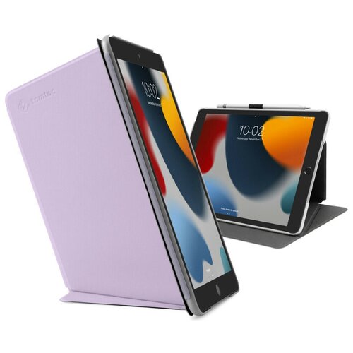 Tomtoc для планшета iPad 10.2 (2019/20/21) чехол Tri-use Folio B02 Purple (без слота pencil)