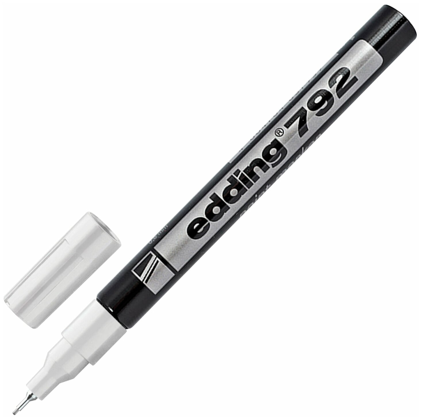 Маркер-краска лаковый EDDING 792, 0,8 мм, белый, металлический наконечник, пластиковый корпус, E-792/49