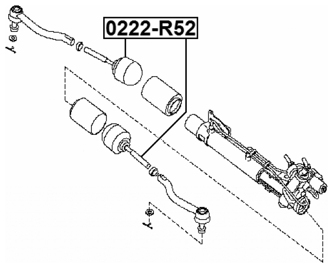 Тяга рулевая Febest 0222-R52