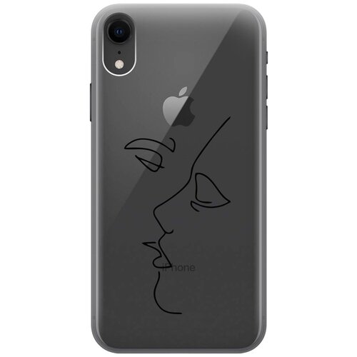 Силиконовый чехол на Apple iPhone XR / Эпл Айфон Икс Эр с рисунком Faces силиконовый чехол на apple iphone xr эпл айфон икс эр soft touch черный