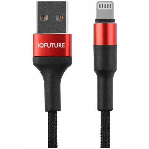 Кабель Lightning - USB 2A IQFuture IQ-UL2A для зарядки и передачи данных 1.2 метра аксессуар iqfuture lightning usb 2a 1 2m iq ul2a