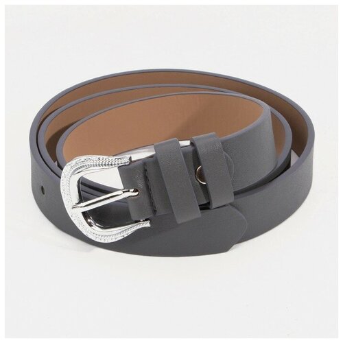 фото Ремень женский ширина 2 5 см винт пряжка металл цвет серый lavanda