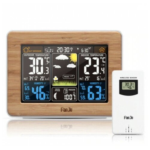 Метеостанция с выносным датчиком и цветным дисплеем Цвет Дерево 512000₽