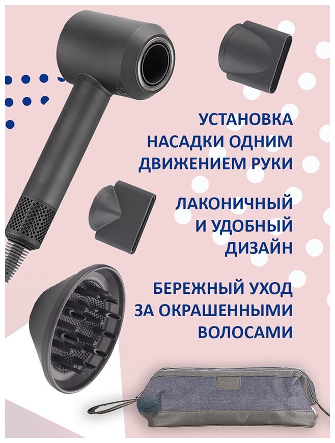 Фен Даджет Tibia Plus KIT FB2032 серебро - фотография № 6