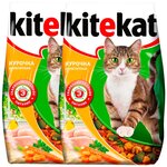 KITEKAT аппетитная курочка для взрослых кошек (0,8 + 0,8 кг) - изображение