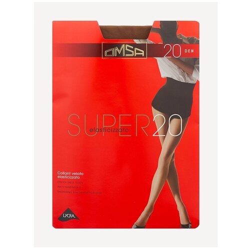 Колготки Omsa Super, 20 den, размер 5/5XL, коричневый