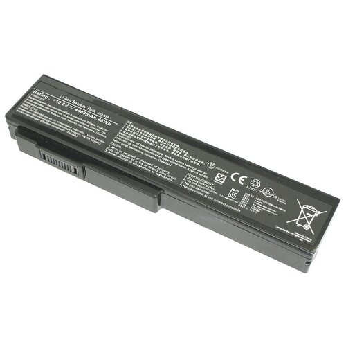 аккумуляторная батарея для ноутбука asus a9 f3 z94 g50 5200mah oem черная Аккумуляторная батарея для ноутбука Asus X55 M50 G50 N61 M60 N53 M51 G60 G51 5200mAh OEM черная