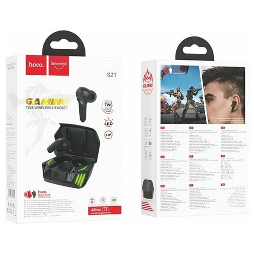 Наушники Hoco S21 TWS беспроводные вакуумные BT50 40320 мАч микрофон черные 399500₽