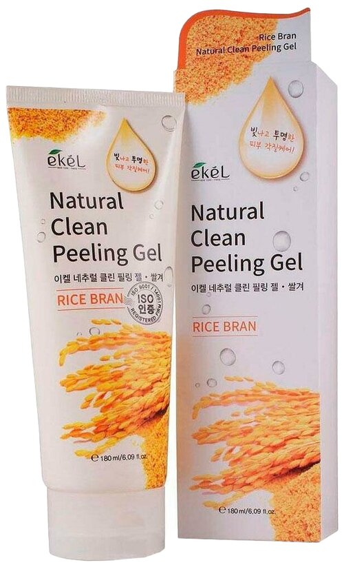 Ekel Пилинг-скатка Natural Clean Peeling Gel Rice Bran с экстрактом коричневого риса, 180 мл