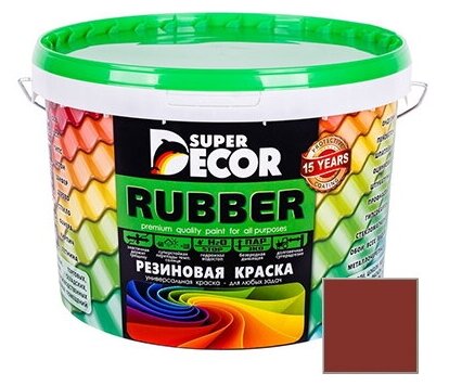 Краска Super Decor Резиновая Rubber №4 Дикая вишня 12кг. - фотография № 8