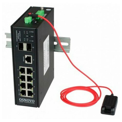 Коммутатор Osnovo SW-80802/I(Port 90W, 300W) 8G 2SFP 8PoE 200W управляемый коммутатор poe промышленный osnovo sw 8042 if