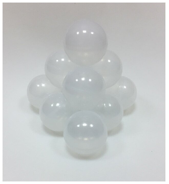 Комплект шариков для сухого бассейна 150 шт, диаметр 7 см, прозрачные - фотография № 2