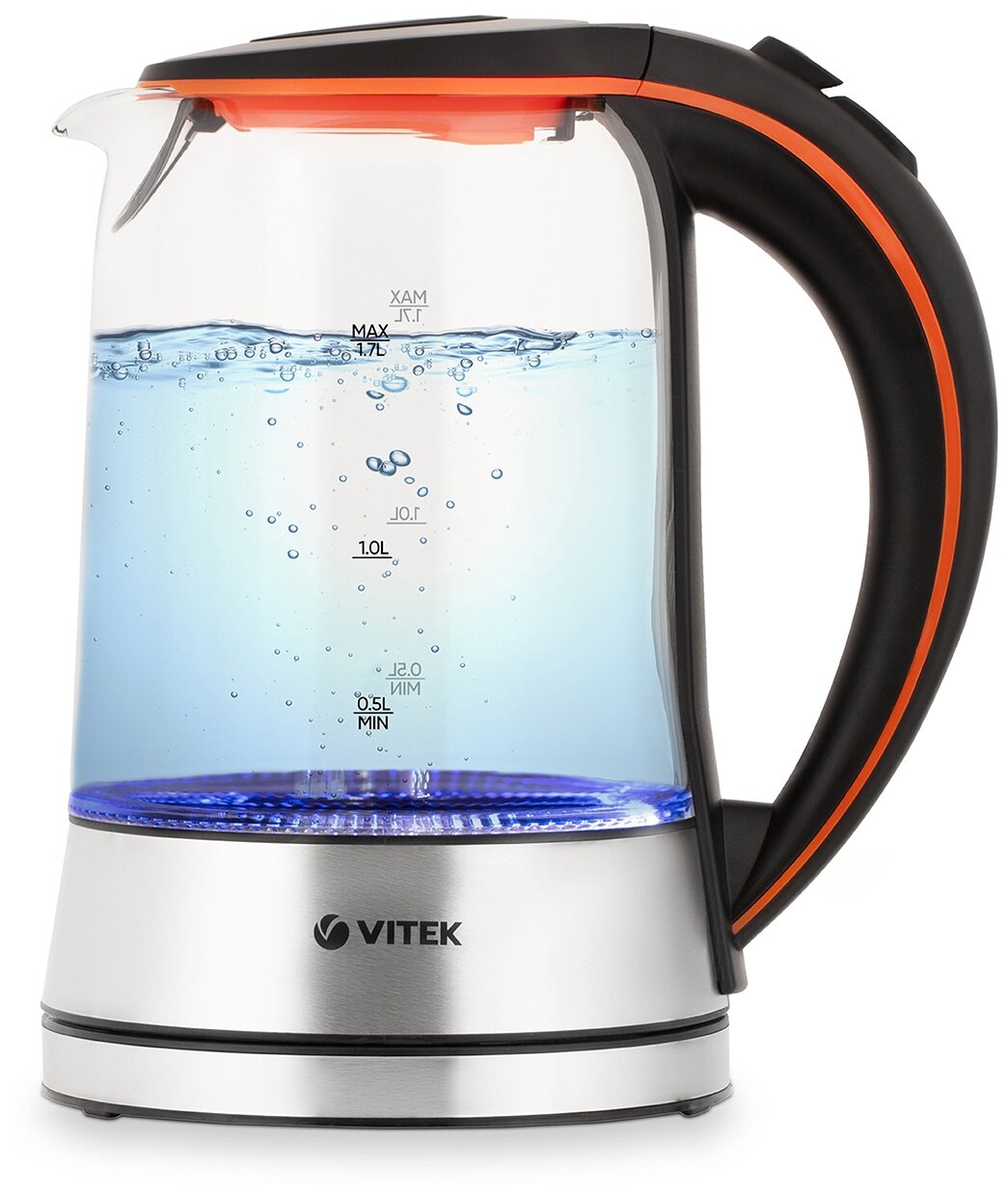 Чайник VITEK VT-7005, серебристый/черный