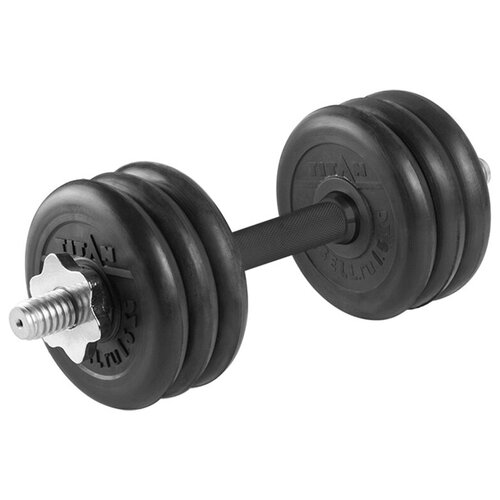 Гантель разборная 10 кг TITAN Barbell - d26, Комплектация №2 с обрезиненной ручкой