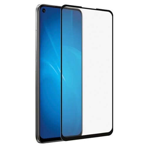 Закаленное стекло DF для Realme 8i Full Screen Full Glue Black Frame rmColor-19