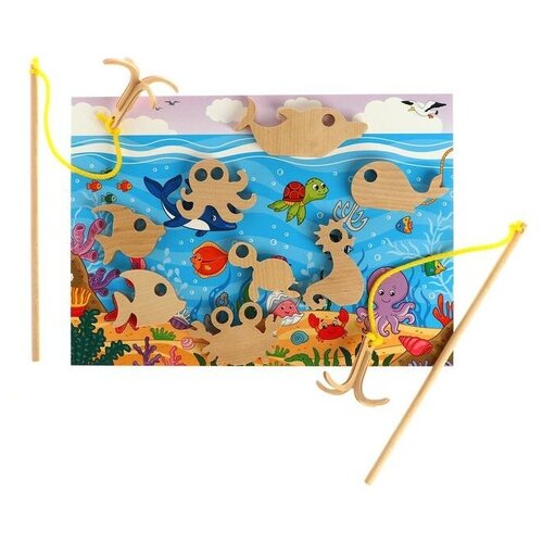 PELSI Развивающая игра из дерева «Рыбалка»