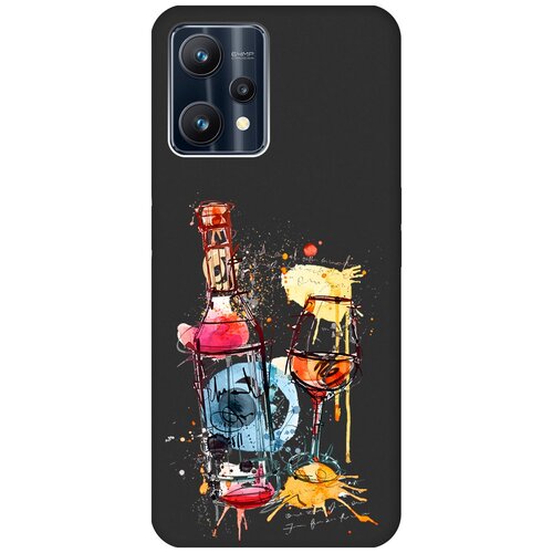 Матовый Soft Touch силиконовый чехол на Realme 9 Pro, Рилми 9 Про с 3D принтом Aquarelle Wine черный матовый soft touch силиконовый чехол на nokia 9 pure view нокиа 9 с 3d принтом aquarelle wine черный