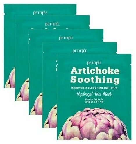 Гидрогелевая маска с артишоком PETITFEE Artichoke Soothing Hydrogel Face Mask