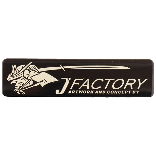 Наклейка шильдик FACTORY (14х4см, хром)