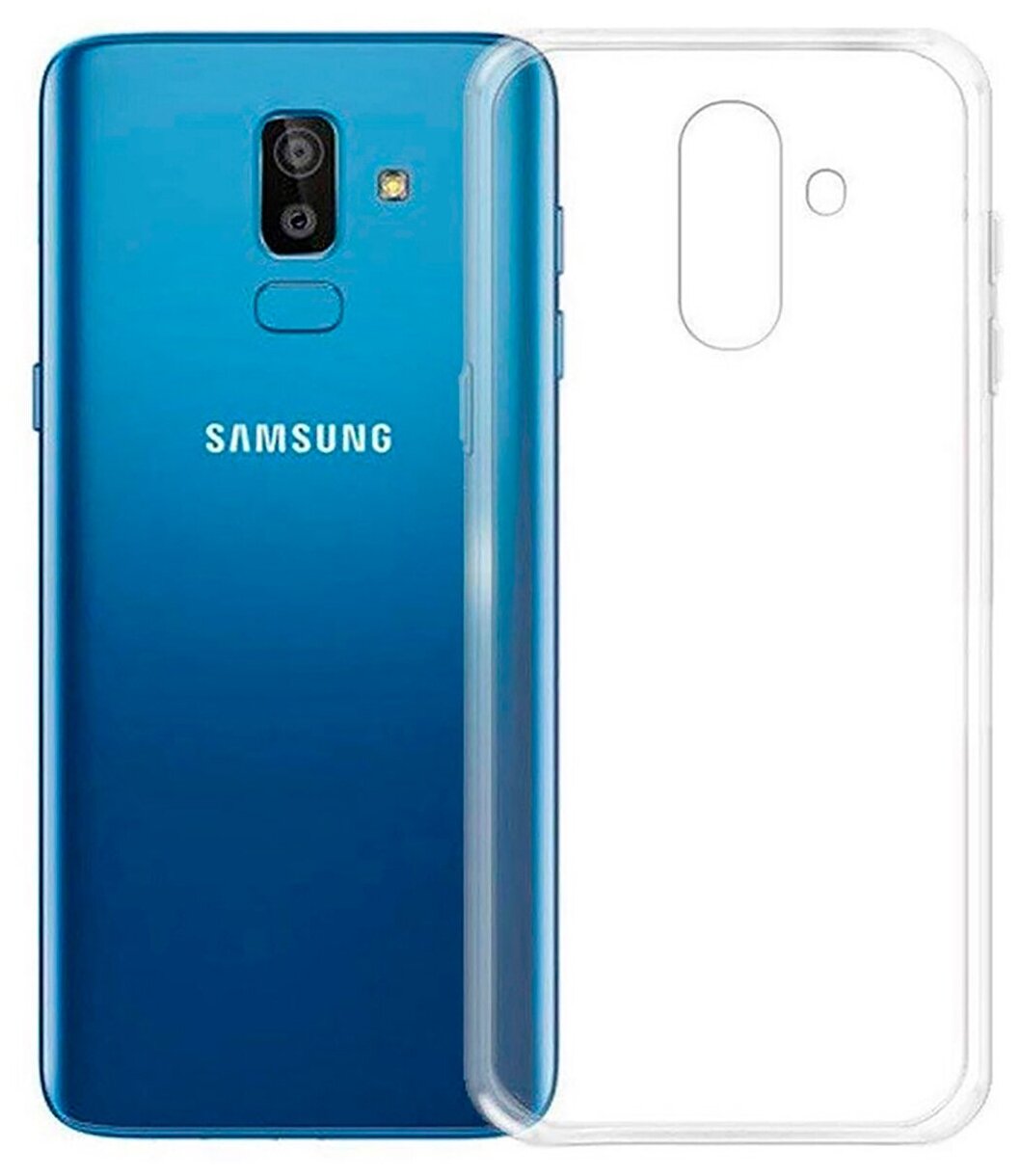 Силиконовый чехол на Samsung Galaxy J8 / Самсунг Джей 8 прозрачный