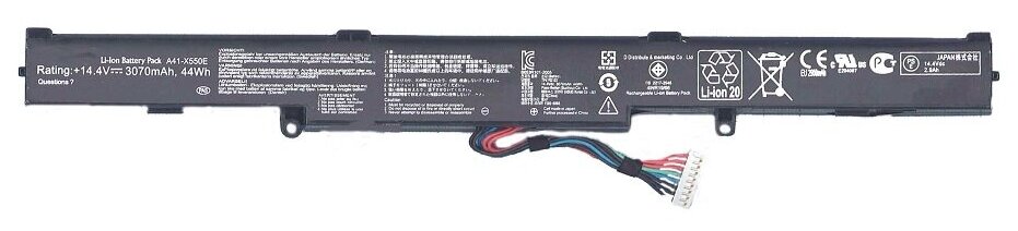 Аккумуляторная батарея для ноутбука Asus X450J (A41-X550E) 15V 44Wh черная